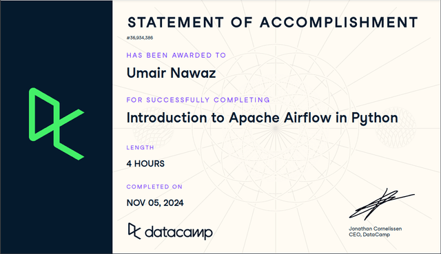 Apache Airflow Certificate