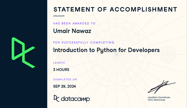 Python-for-Developers Certificate