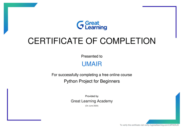 Python-Projects Certificate