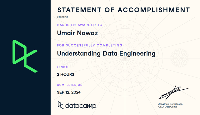 Understanding-Data-Engineering Certificate